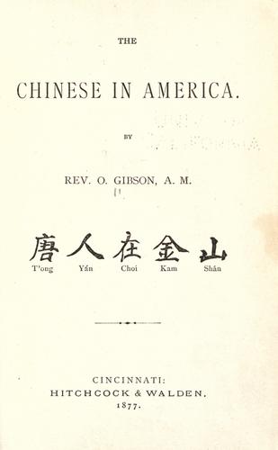 The Chinese in America