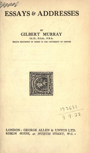 Essays & addresses