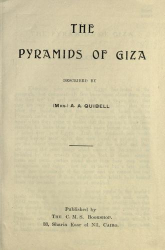 The pyramids of Giza
