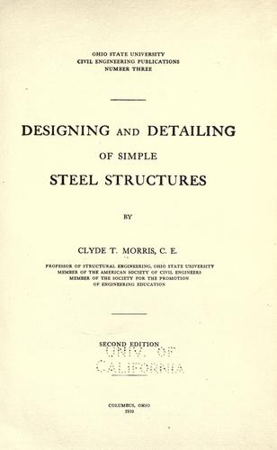 Designing and detailing of simple steel structures