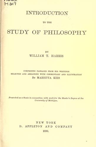 Introduction to the study of philosophy