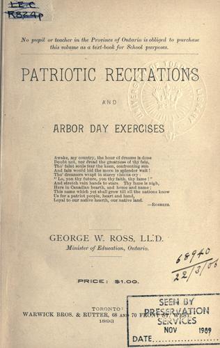Patriotic recitations and Arbor Day exercises