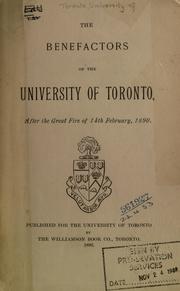 The Benefactors of the University of Toronto, after the great fire of 14th February, 1890