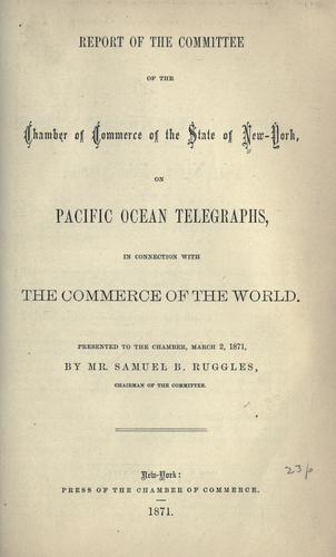 Report of the committee of the Chamber of Commerce of the State of New-York