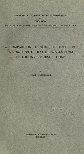 A comparison of the life cycle of Crithidia with that of Trypanosoma in the invertebrate host