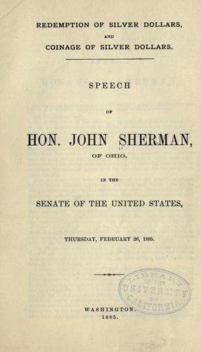 Redemption of silver dollars, and coinage of silver dollars
