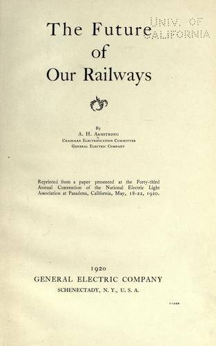 The future of our railways