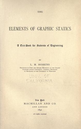 The elements of graphic statics