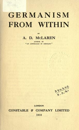 Germanism from within