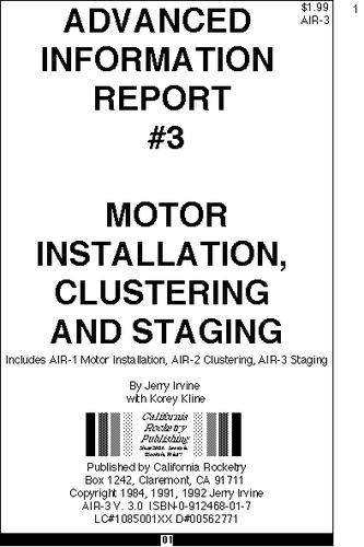 AIR-3 Motor Installation, Clustering and Staging