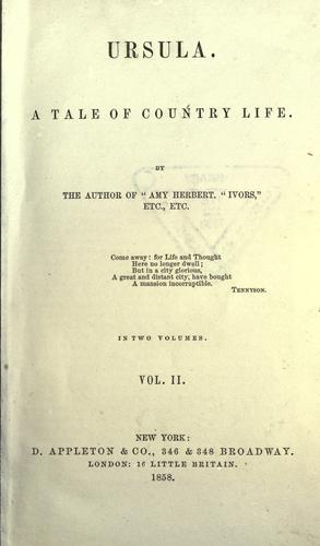 Ursula, a tale of country life