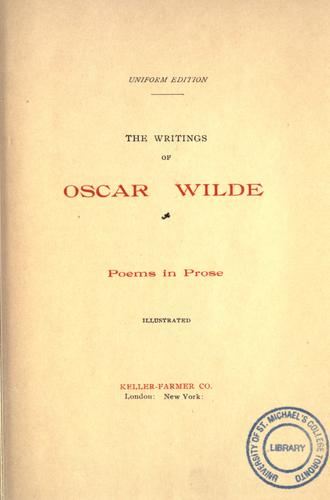 The writings of Oscar Wilde