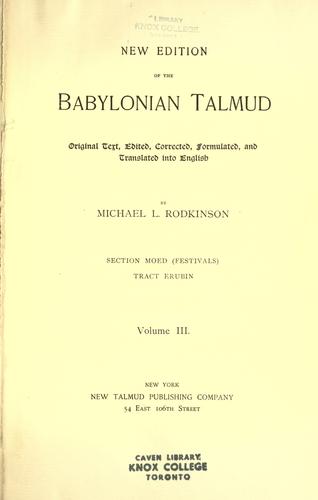 New edition of the Babylonian Talmud