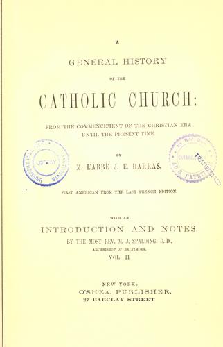 A general history of the Catholic church