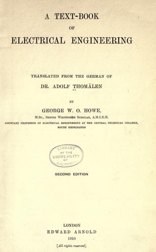 A text-book of electrical engineering