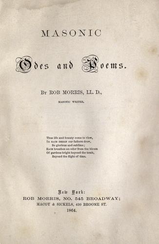 Masonic odes and poems