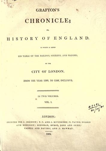 Grafton's chronicle