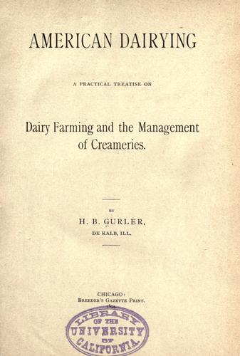 American dairying