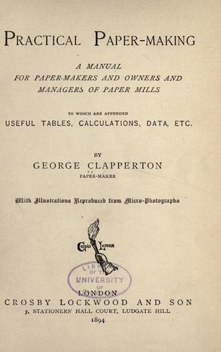Practical paper-making