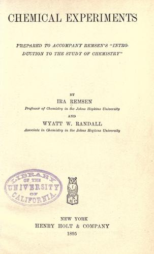 Chemical experiments