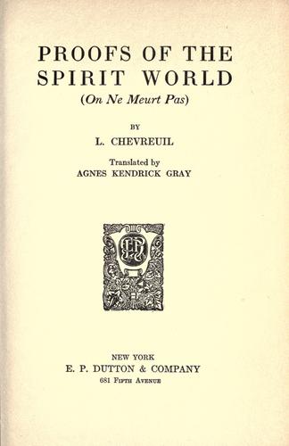 Proofs of the spirit world