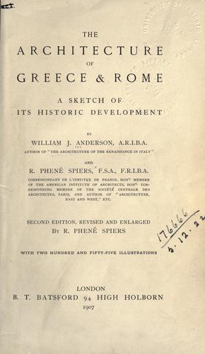 The architecture of Greece & Rome