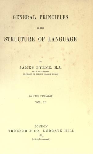 General principles of the structure of language