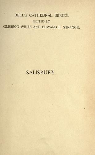 The cathedral church of Salisbury