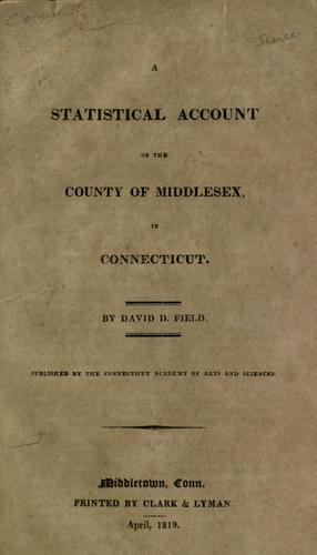 A statistical account of the county of Middlesex, in Connecticut
