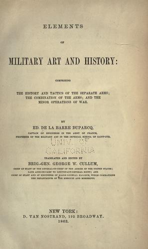 Elements of military art and history