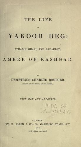 The life of Yakoob Beg
