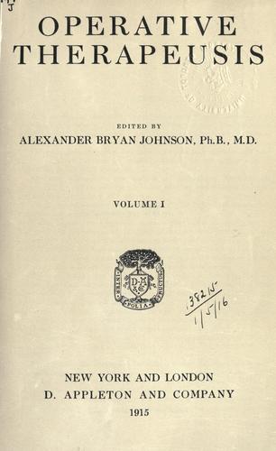 Operative therapeusis