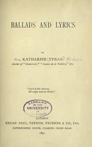 Ballads and lyrics