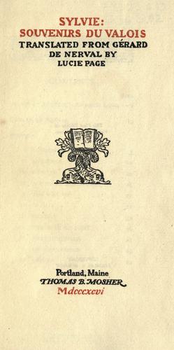 Sylvie : souvenirs du Valois