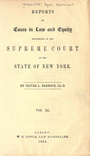 Reports of cases in law and equity in the Supreme court of the state of New York