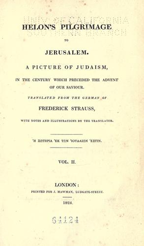 Helon's pilgrimage to Jerusalem