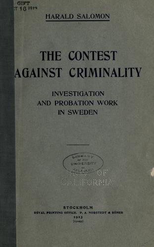 The contest against criminality