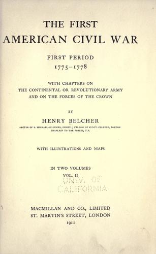 The first American civil war