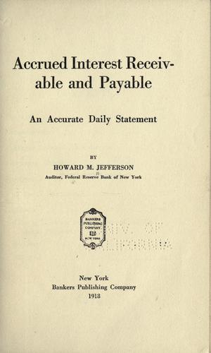Accrued interest receivable and payable
