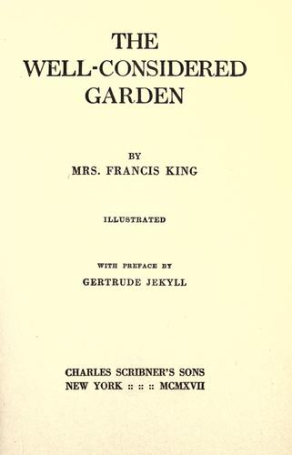 The well-considered garden