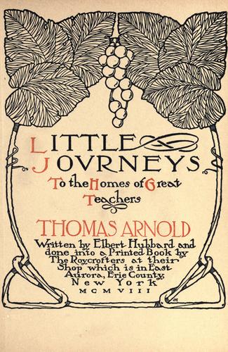 Little journeys to the homes of great teachers