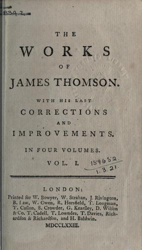 The works of James Thomson, with his last corrections and improvements
