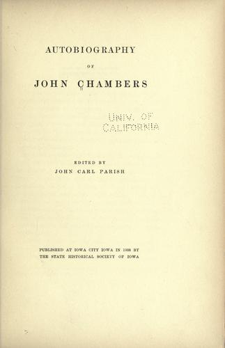 Autobiography of John Chambers