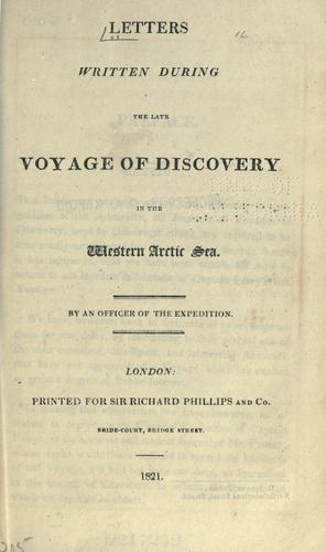 Letters written during the late voyage of discovery in the Western Arctic Sea
