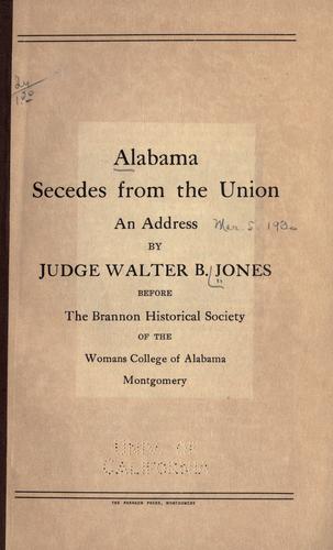 Alabama secedes from the Union
