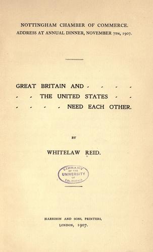 Great Britain and the United States need each other