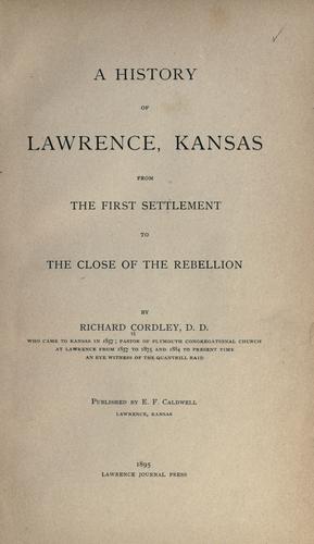 A history of Lawrence, Kansas
