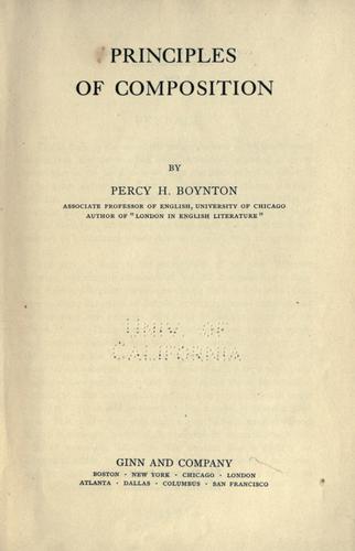 Principles of composition