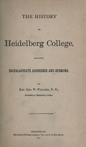 The history of Heidelberg college