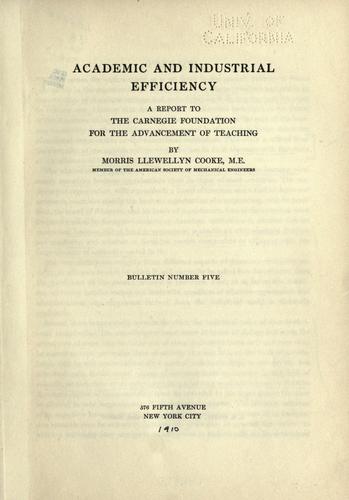 Academic and industrial efficiency